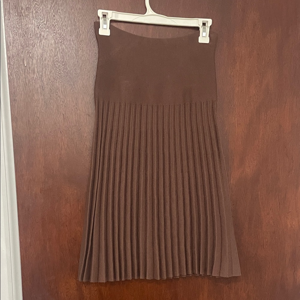 Hopemodest Brown Pleated Skirt